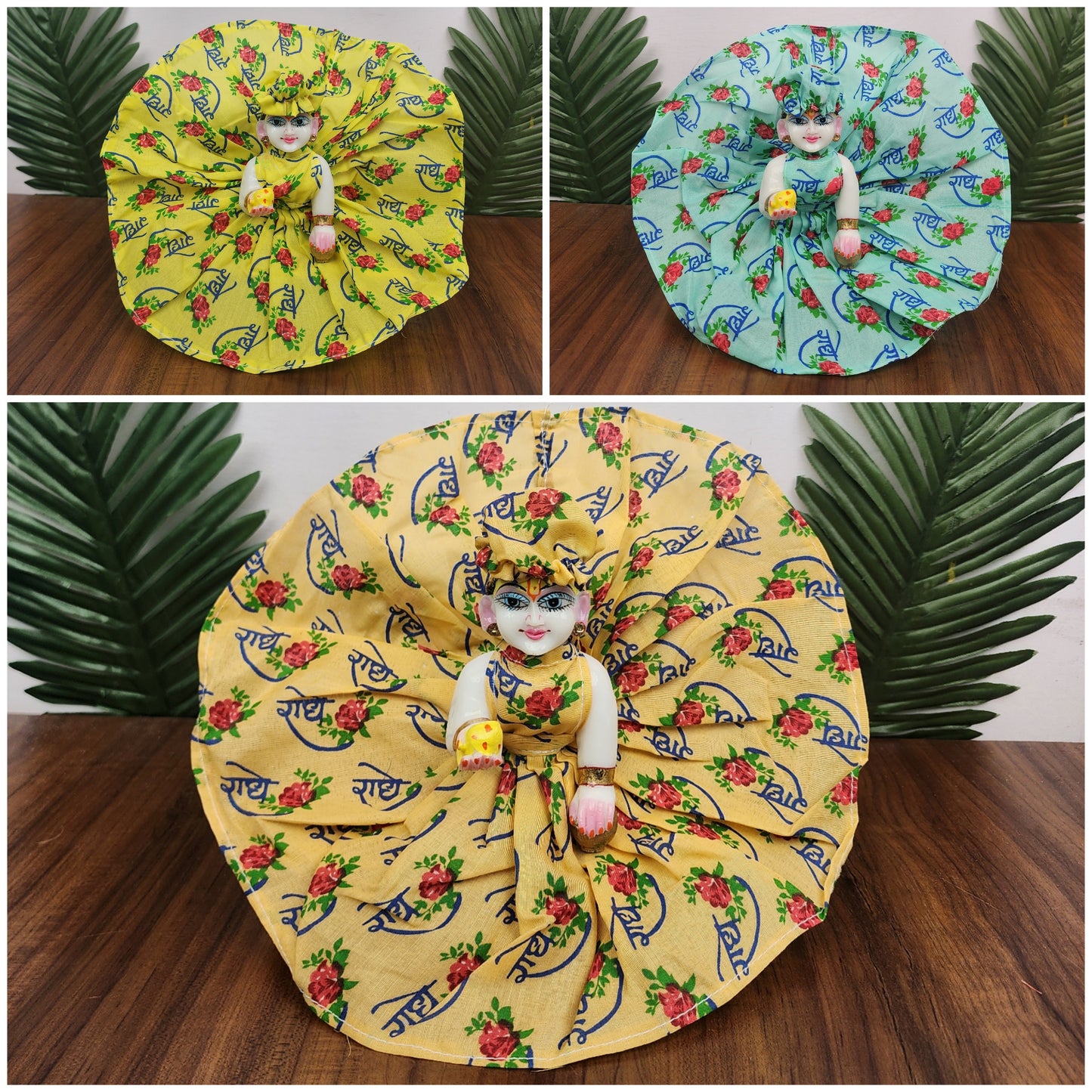 Laddu gopal ji Radhey Radhey Summer dress pack of 3
