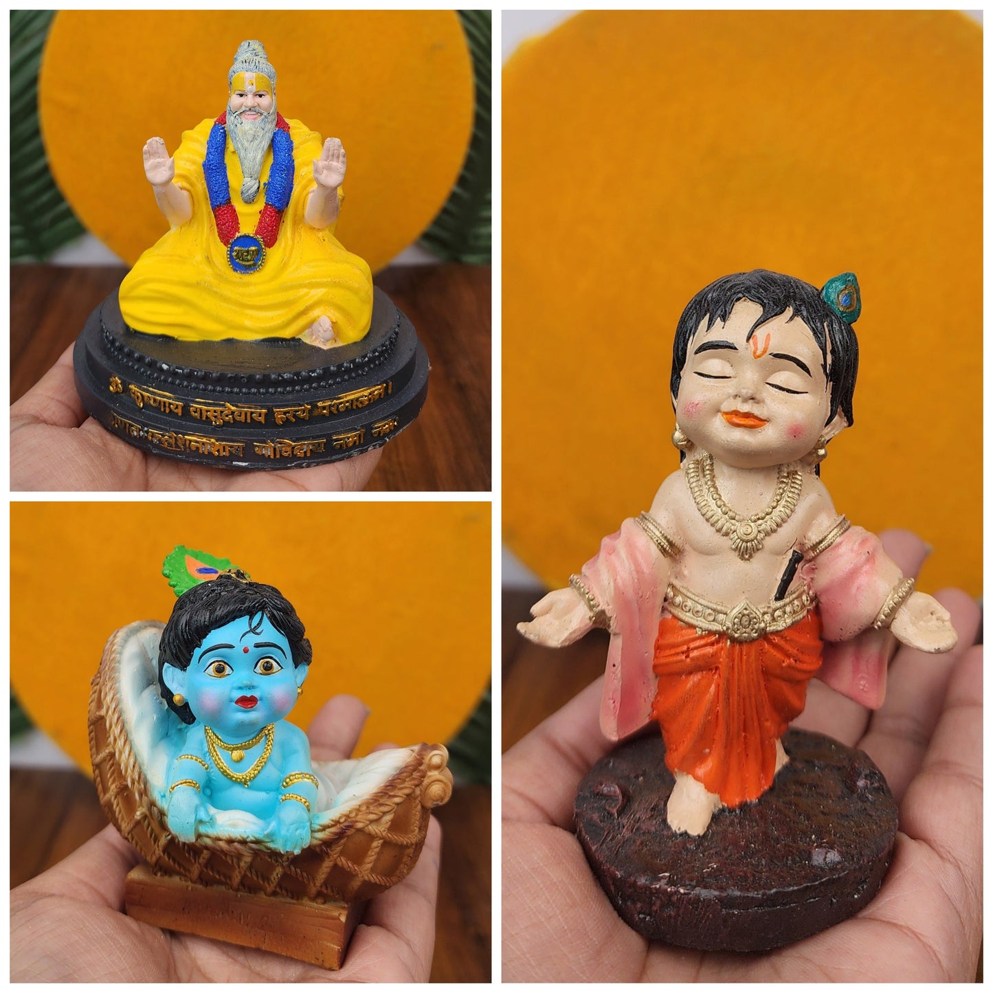 Divine Trio Pack : Premanad Ji , Bal Krishna & Baby Krishna β Perfect for Home decor & puja