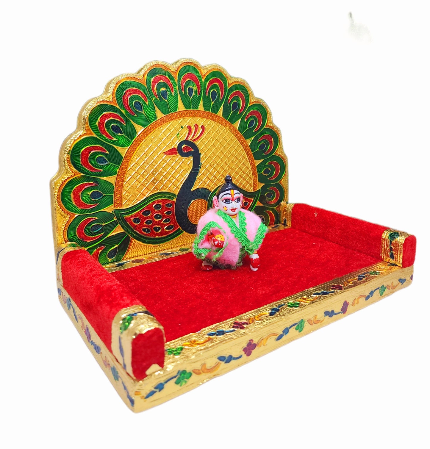 wooden singhasan for laddu gopal ji