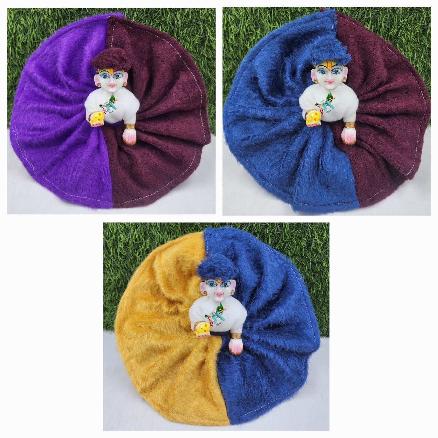 Winter Special Double Shade Dress for laddu gopal ji pack of 3