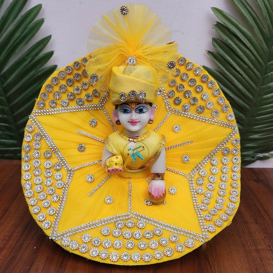 Janmashtami Special Yellow Stone dress for laddu gopal ji
