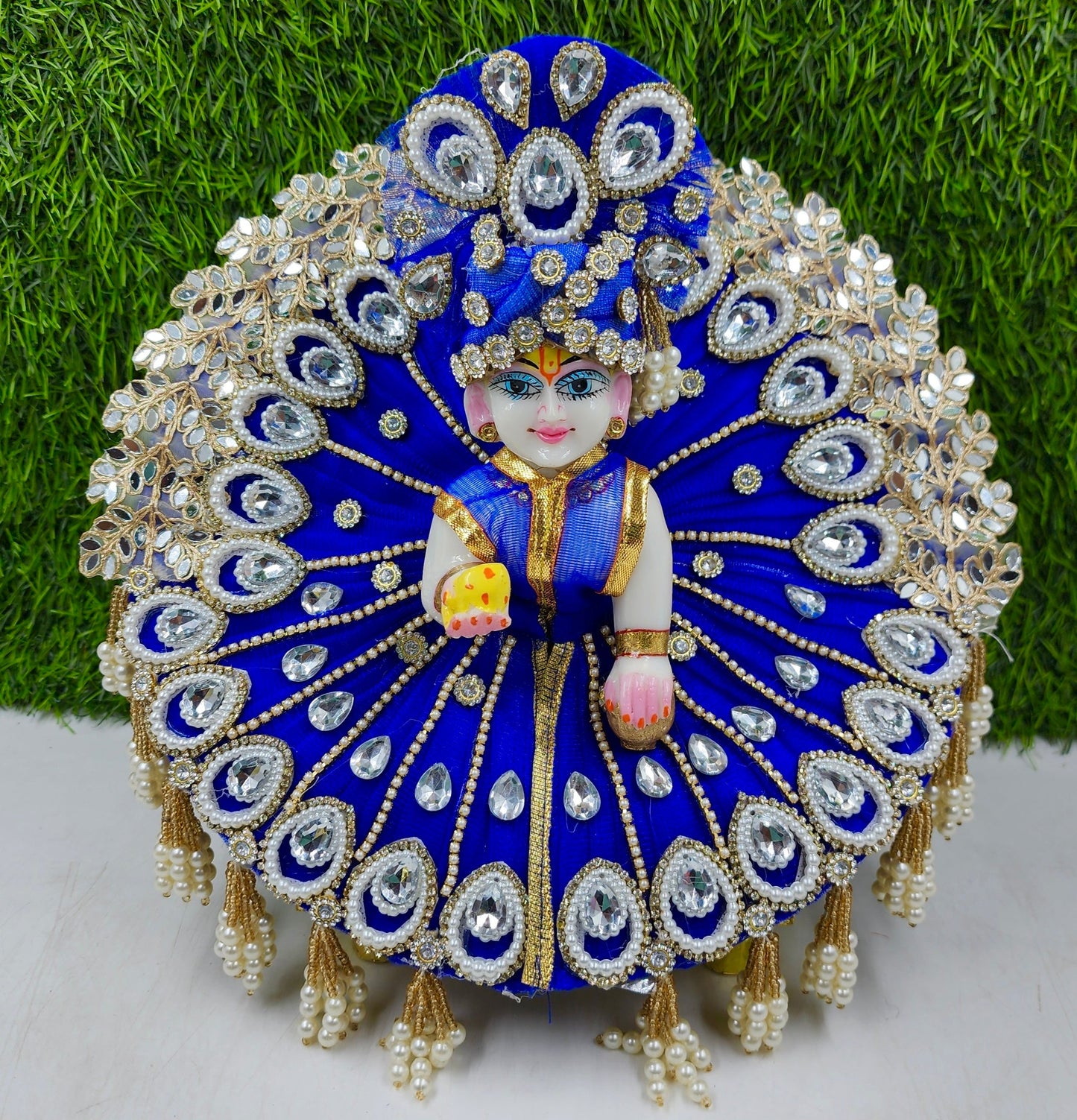 Festive Special Royal Blue Heavy dress for laddu gopal ji