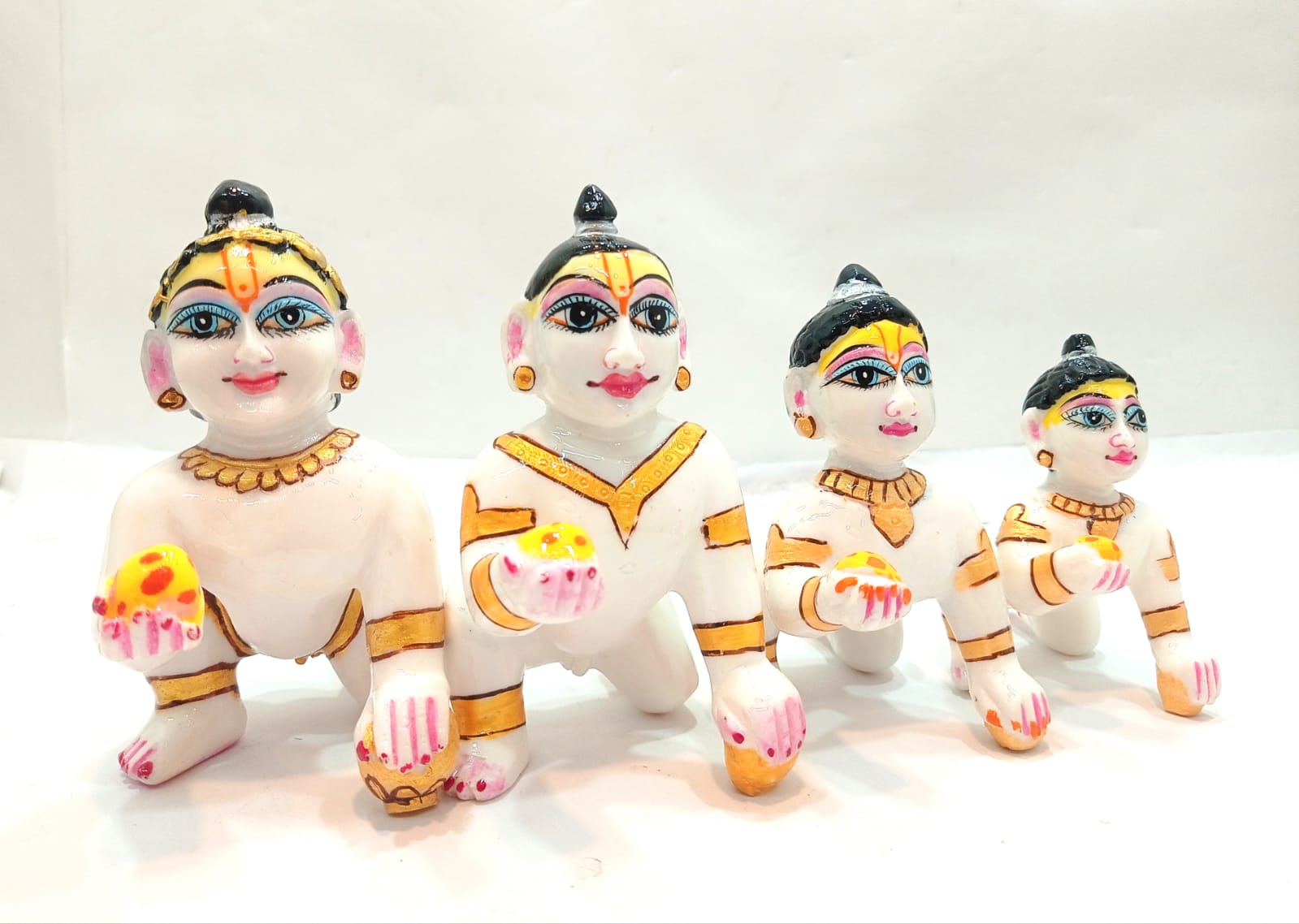 Laddu gopal idol with makeup , fibre material , superb quality