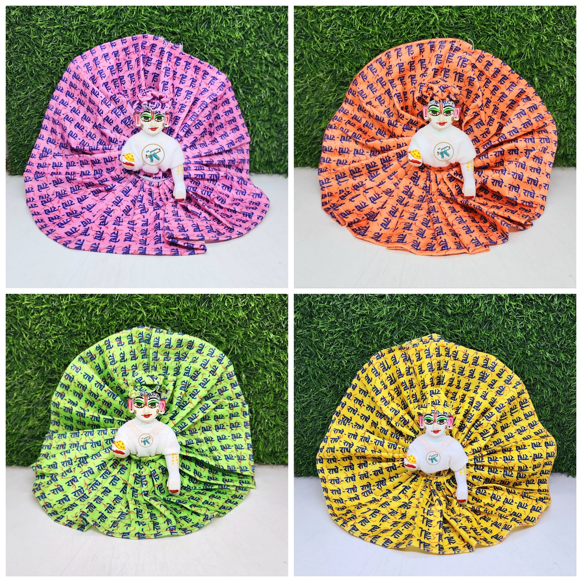 Radhey Radhey Dress Pack of 4 ( Random color and print )