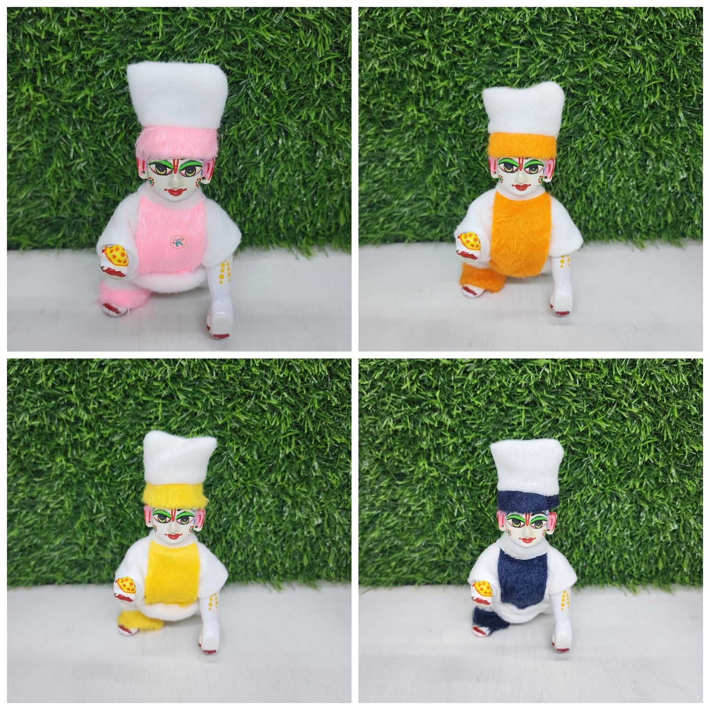 Tie Suit Winter Dress With Cap Pack of 4 {Random Color}