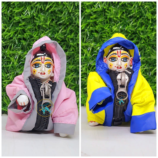 Laddu Gopal ji Fluffy Jacket Pack of 2 [Random Color]