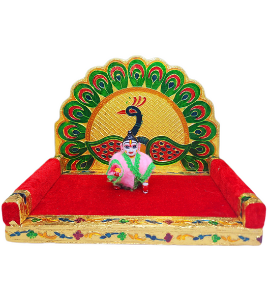wooden singhasan for laddu gopal ji