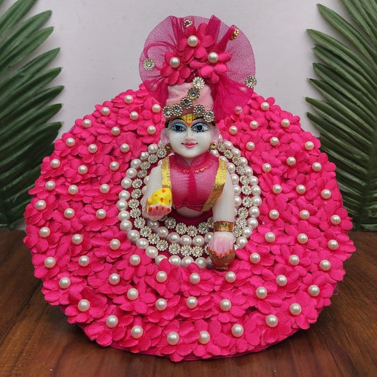 Royal Pink Pearl dress for laddu gopal ji