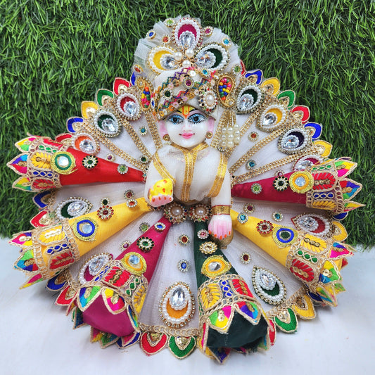 White Multi Cone dress for laddu gopal ji