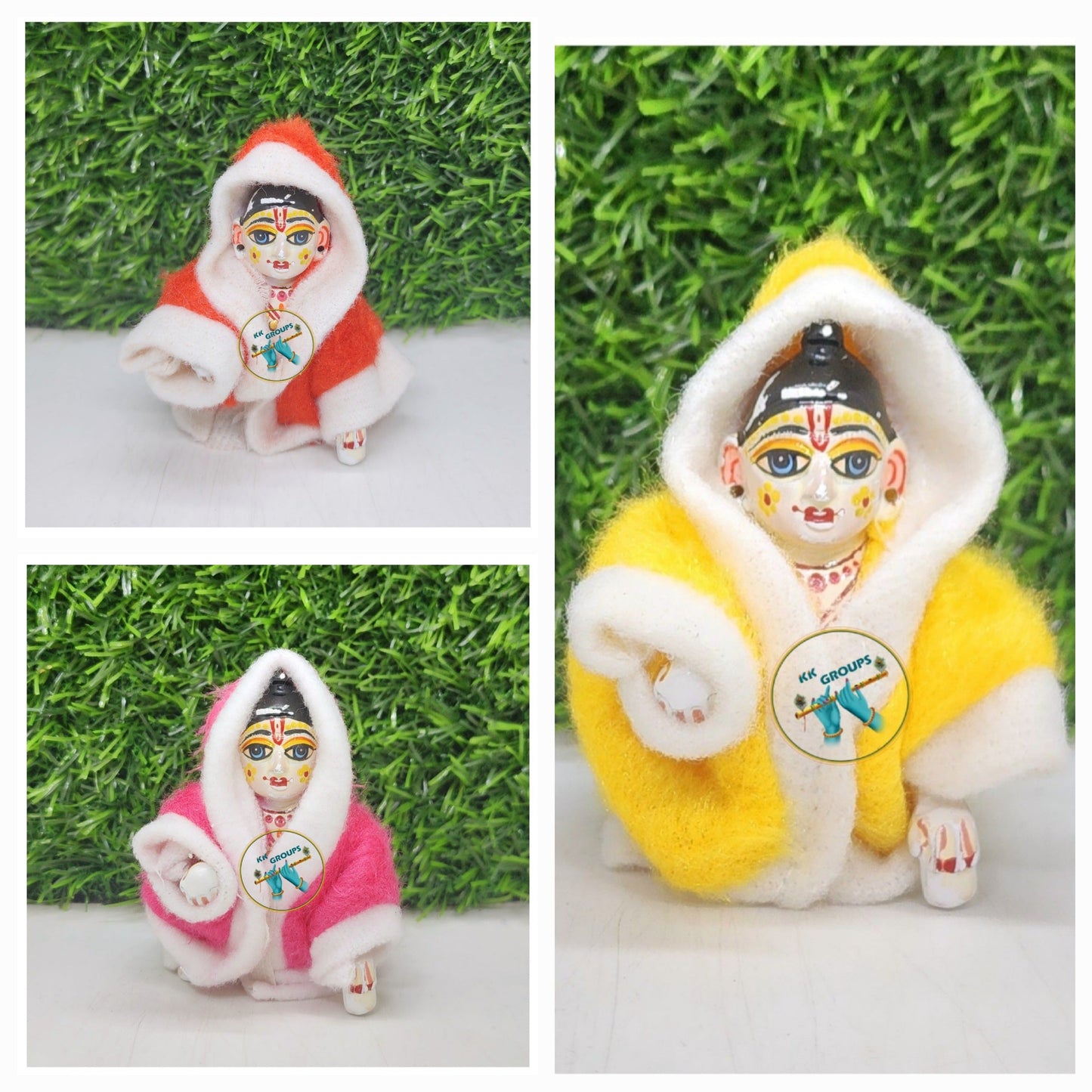 Laddu Gopal Monkey Suit Pack of 3 [Random Color]